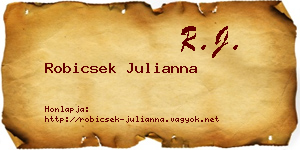 Robicsek Julianna névjegykártya